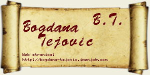Bogdana Tejović vizit kartica